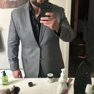 Custom 46r 💯 wool suit grey